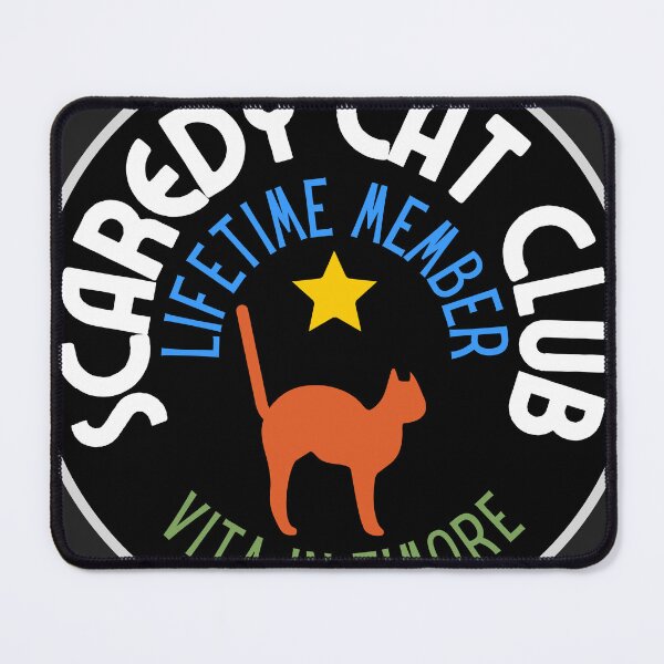 Item preview, Scaredy Cat Club Lifetime Member Patch – Funny Pet Accessory Design by Sir Walter Wally - Original Black designed and sold by thistledewcraft.