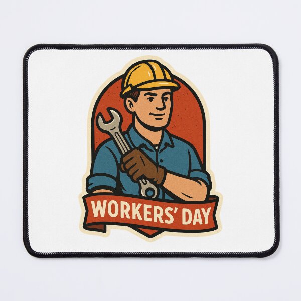 Item preview, Worker's Day Sticker designed and sold by LookinFreshh.