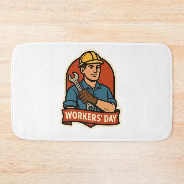 Item preview, Worker's Day Sticker designed and sold by LookinFreshh.