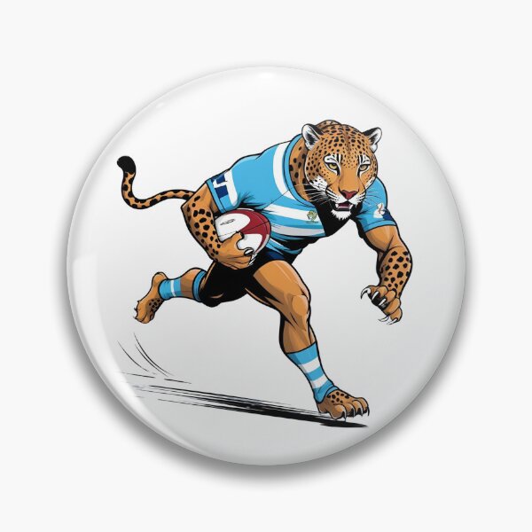 Item preview, Argentina Jaguar Rugby Star – Los Pumas Mascot Running designed and sold by RAA-Logo-Image.