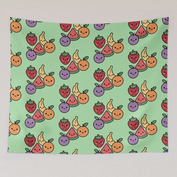 Item preview, Kawaii Fruit Friends – Cute Minimalist designed and sold by GinColorist.