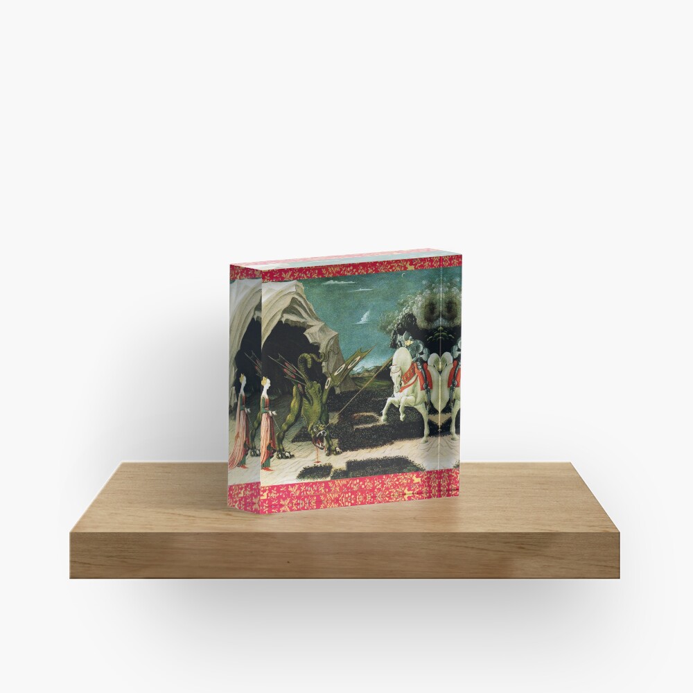 Saint George, Dragon and Princess Acrylic Block