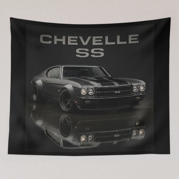 Item preview, 1970 Chevelle SS Blackout Muscle Car – Widebody Shadow Art designed and sold by TheArtOfCar.