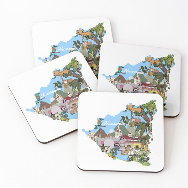 Item preview, Map of Nicaragua. Animals, Culture, Nature And Cities designed and sold by Claustronautas.