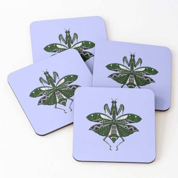 Item preview, Forest Green Tribal Praying Mantis designed and sold by Steeb757.