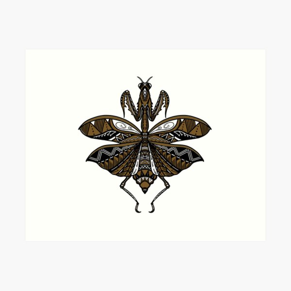 Item preview, Brown Tribal Praying Mantis designed and sold by Steeb757.