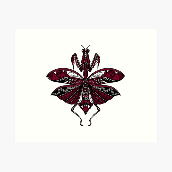 Item preview, Red Tribal Praying Mantis designed and sold by Steeb757.