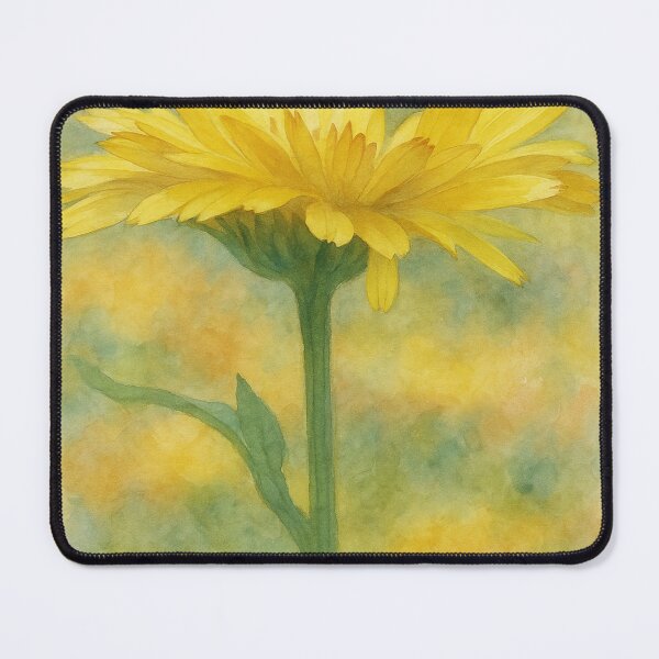 Item preview, Golden Yellow Marigold – Watercolor Fine Art Print designed and sold by Pacika.