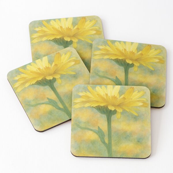 Item preview, Golden Yellow Marigold – Watercolor Fine Art Print designed and sold by Pacika.