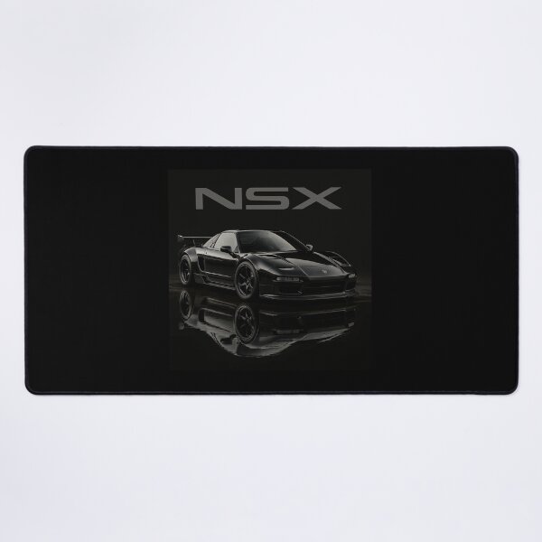 Aperçu de l'œuvre Acura NSX Widebody 1991 – Art de supercar noir avec reflets brillants créée et vendue par TheArtOfCar.