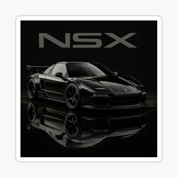 Item preview, 1991 Acura NSX Widebody – Black Supercar Art with Gloss Reflection designed and sold by TheArtOfCar.