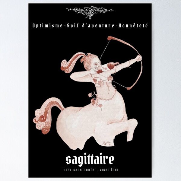 Item preview, Oeno-Astrology: Sagittarius in Wine 2 designed and sold by vinsurtoile.