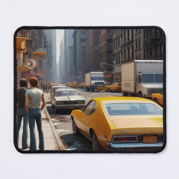 Item preview, 1970s New York Sidewalk Café – AI Artwork Capturing Retro City Life for Clothing and Accessories for Urban Travelers designed and sold by knalpot-design.