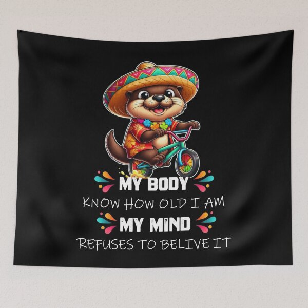 Item preview, Funny Otter My Body Knows How Old I Am Otter Lovers  designed and sold by Creat-Des.