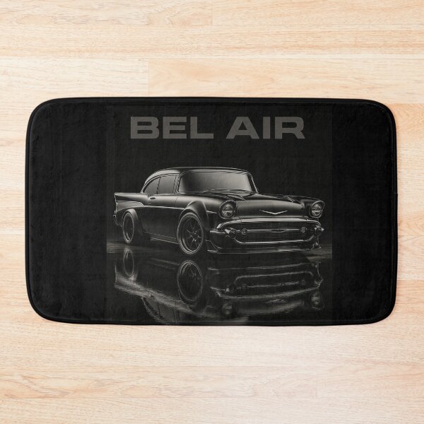 Item preview, 1957 Chevy Bel Air Restomod – Blacked-Out Classic Car Illustration with Reflected Gloss Finish designed and sold by TheArtOfCar.