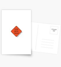 Postales Trabajos en la vía más adelante