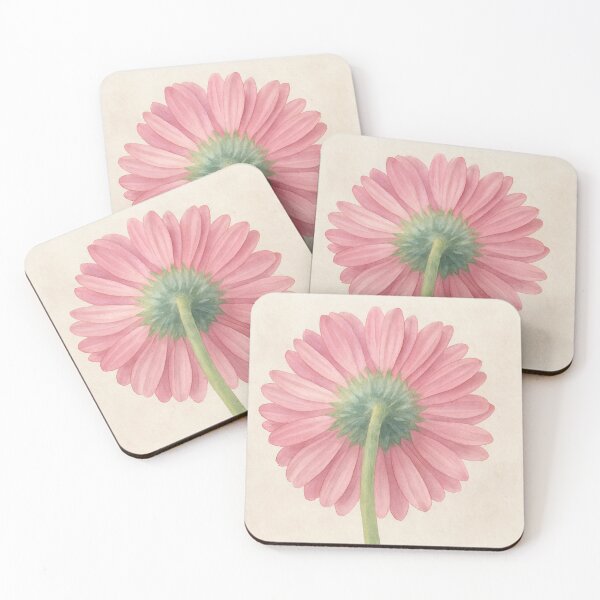 Item preview, Gerbera Daisy from Behind – Watercolor Fine Art Floral Illustration designed and sold by Pacika.