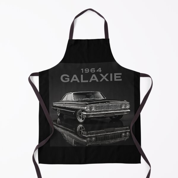 Item preview, 1964 Ford Galaxie Black and Chrome Illustration – Classic Car Art with Glossy Reflection Finish designed and sold by TheArtOfCar.