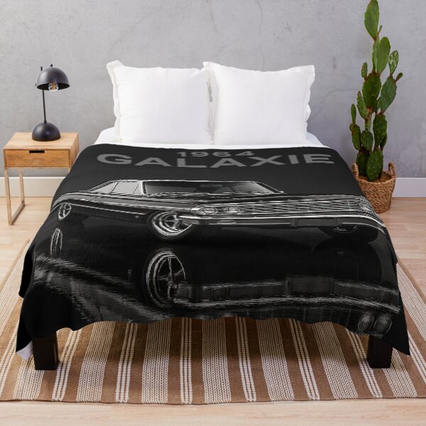 Item preview, 1964 Ford Galaxie Black and Chrome Illustration – Classic Car Art with Glossy Reflection Finish designed and sold by TheArtOfCar.