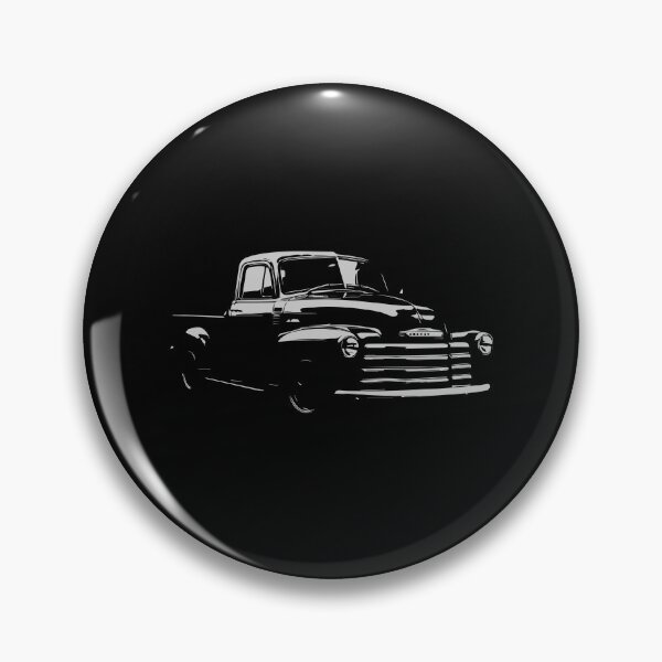 Item preview, 1953 Chevy 3100 Black and Grey Classic Truck Illustration – Retro Pickup Line Art for Vintage Lovers designed and sold by TheArtOfCar.