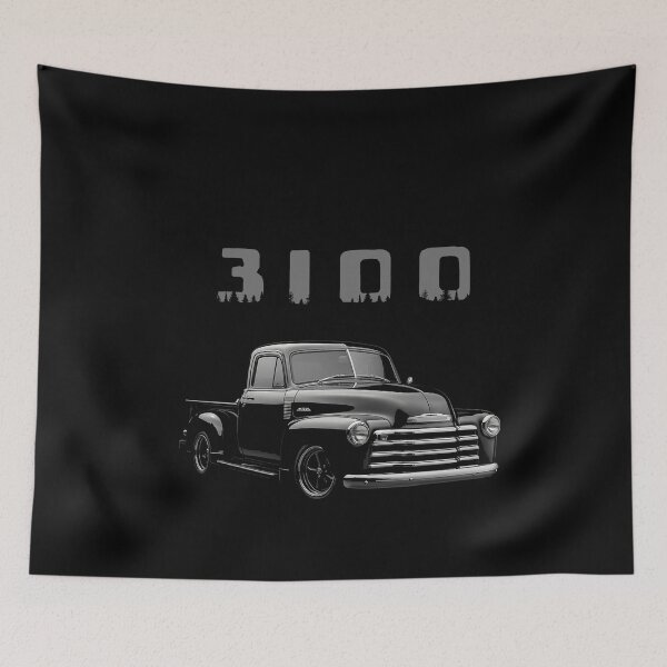 Item preview, 1953 Chevy 3100 Truck with Forest Tree Typography – Vintage Pickup Graphic for Classic Truck Lovers designed and sold by TheArtOfCar.
