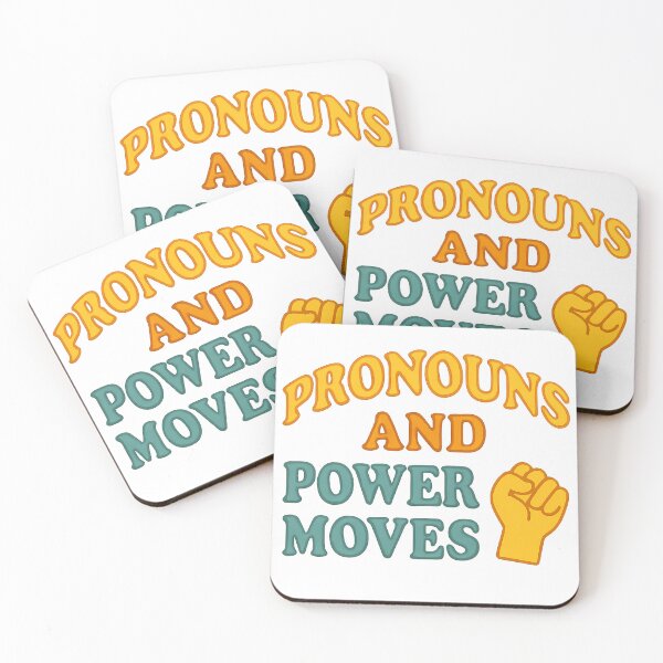 Item preview, Pronouns and Power Moves – Bold Pride Art designed and sold by Haus Of Sin.