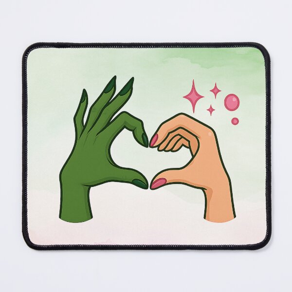 Item preview, Elphaba and Glinda Heart Hands – Wicked Musical Friendship Art designed and sold by PricklyBearArt.