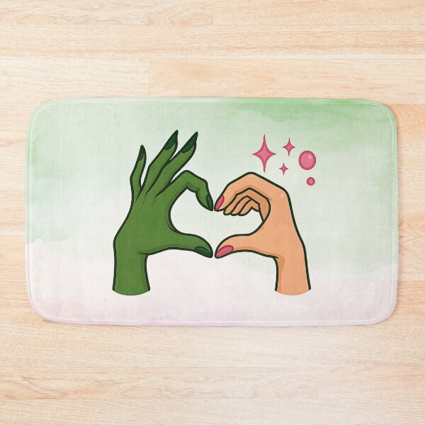 Item preview, Elphaba and Glinda Heart Hands – Wicked Musical Friendship Art designed and sold by PricklyBearArt.