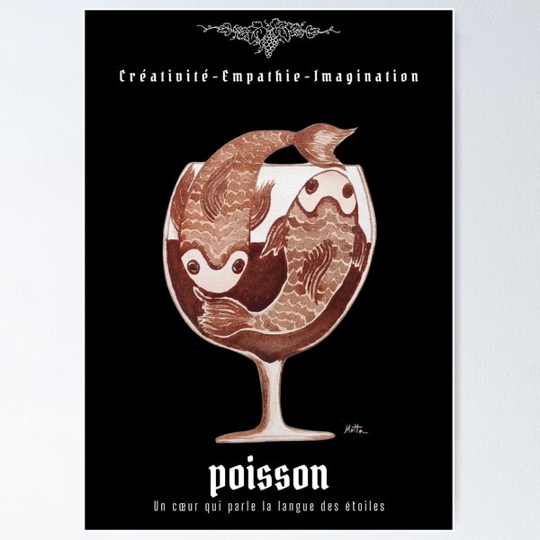 Item preview, Oeno-Astrology: Pisces in Wine 2 designed and sold by vinsurtoile.