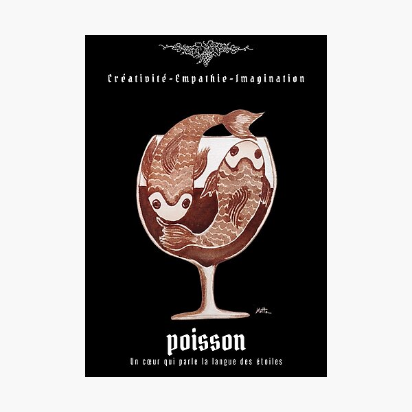 Item preview, Oeno-Astrology: Pisces in Wine 2 designed and sold by vinsurtoile.