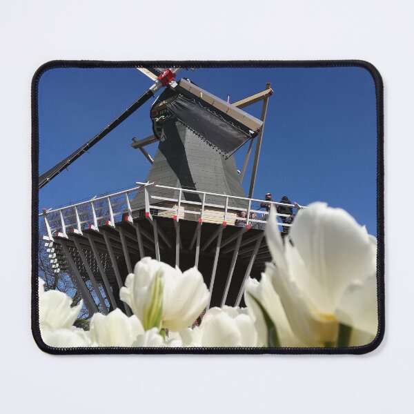Item preview, Dutch windmill and tulips photography designed and sold by DiensDesign.