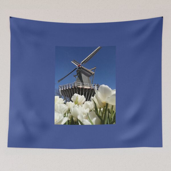 Item preview, Dutch windmill and tulips photography designed and sold by DiensDesign.