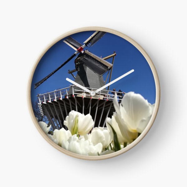Item preview, Dutch windmill and tulips photography designed and sold by DiensDesign.