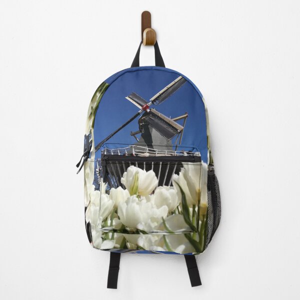 Item preview, Dutch windmill and tulips photography designed and sold by DiensDesign.