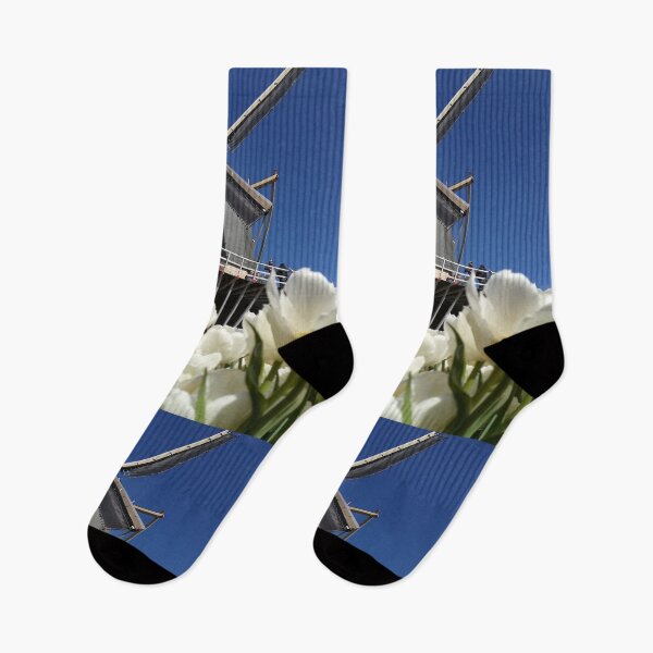 Item preview, Dutch windmill and tulips photography designed and sold by DiensDesign.