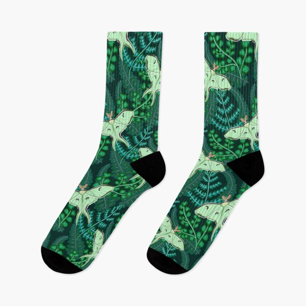 Item preview, Luna Moth on Ferns - Green designed and sold by Curious Moon Designs.