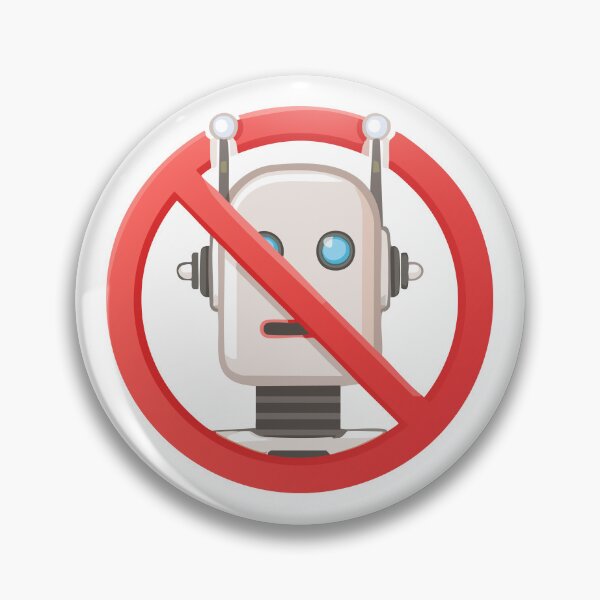 Item preview, Prohibition sign of using artificial intelligence, Do not use AI tools, Artificial Intelligence is not allowed, Anti Ai sign, No AI-Generated Content, Ban on artificial intelligence designed and sold by Danler.