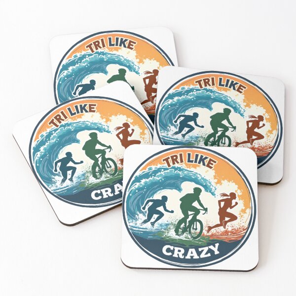 Item preview, TRI LIKE CRAZY – Bold Triathlon Motivation Sticker designed and sold by Triathlongram.