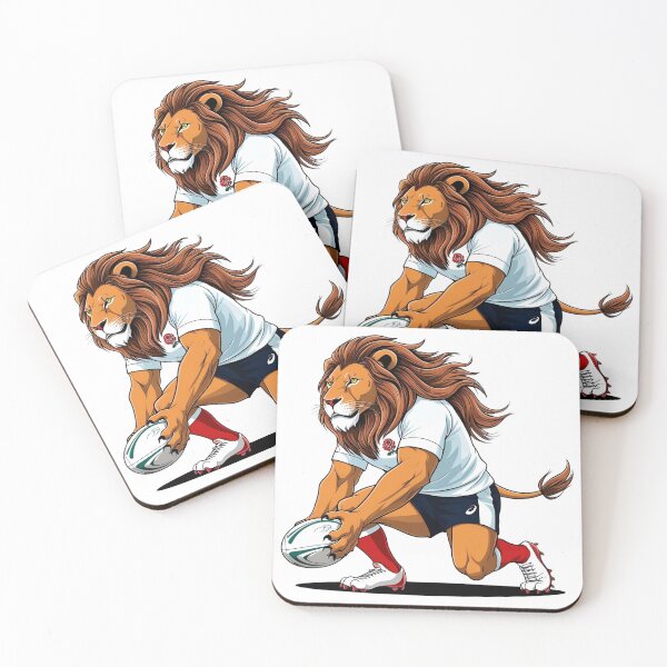 Item preview, England Rugby Lion Kicker – Powerful Mascot Art designed and sold by RAA-Logo-Image.