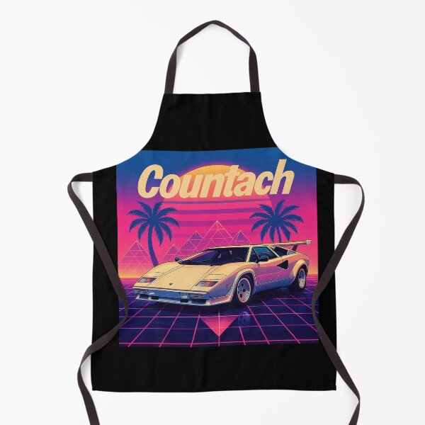 Item preview, Retro Lamborghini Countach Sunset Art – Vaporwave Miami 80s Aesthetic designed and sold by TheArtOfCar.