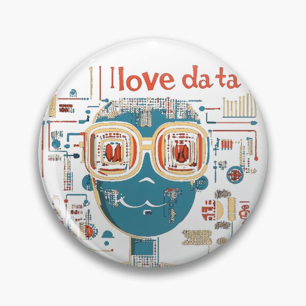 Item preview, I Love Data – Retro Tech-Inspired Geek Art designed and sold by MelaDizayn.