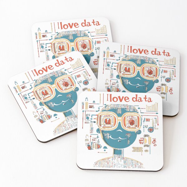 Item preview, I Love Data – Retro Tech-Inspired Geek Art designed and sold by MelaDizayn.