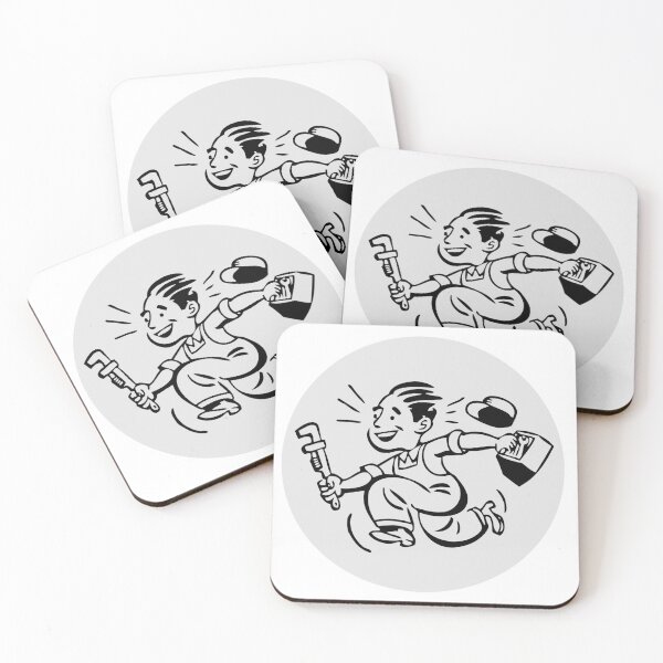 Item preview, SPEEDY REPAIRMAN CARTOON sticker and t-shirt designed and sold by PIXEL POP DESIGNS - Beyond the Norm!.