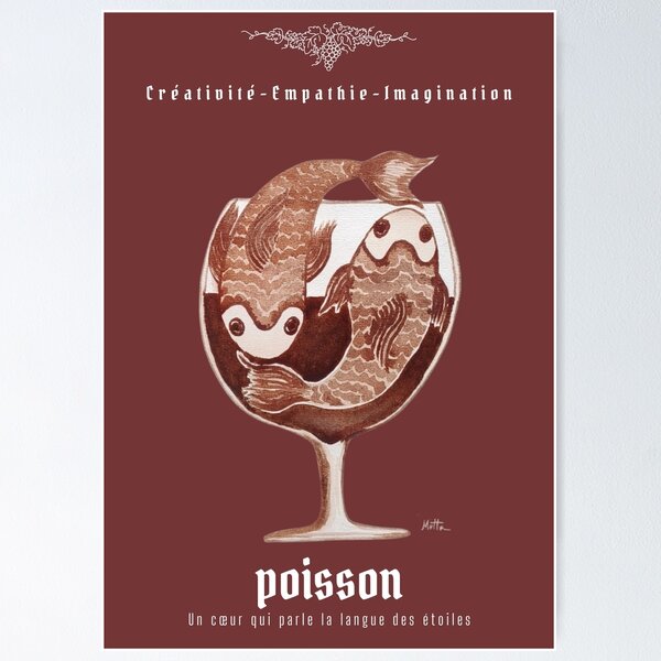 Item preview, Oeno-Astrology: Pisces in Wine designed and sold by vinsurtoile.