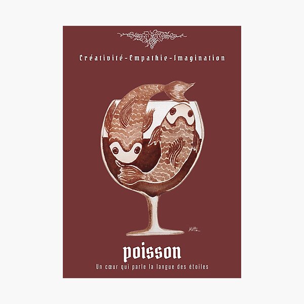 Item preview, Oeno-Astrology: Pisces in Wine designed and sold by vinsurtoile.