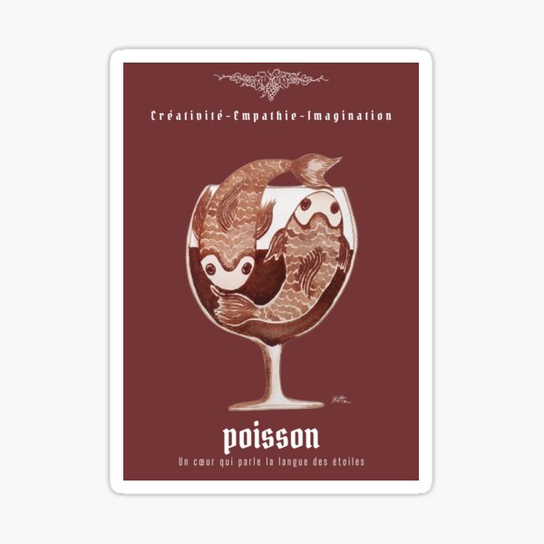 Item preview, Oeno-Astrology: Pisces in Wine designed and sold by vinsurtoile.