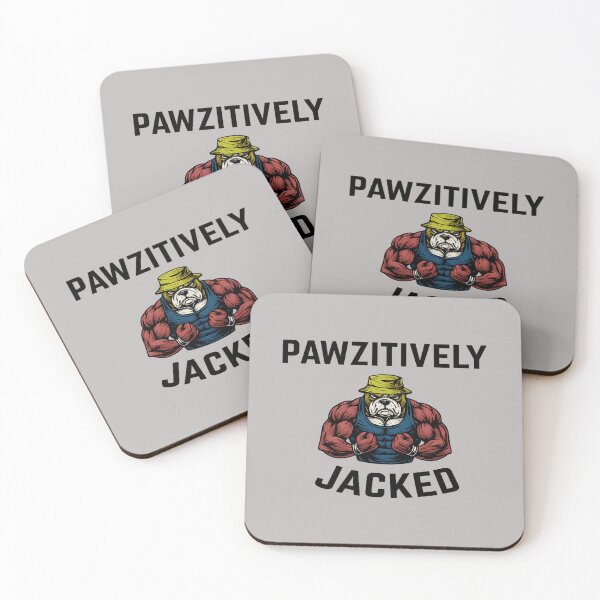 Item preview, Pawzitively Jacked Muscular Dog Logo designed and sold by Rebel Weave.