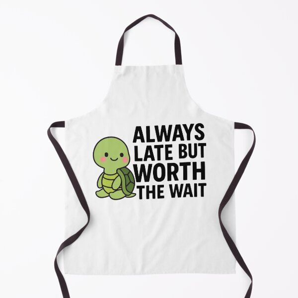 Item preview, Always Late But Worth The Wait – Cute Turtle Sticker designed and sold by Emanova9.