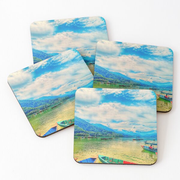 Item preview, Colorful Boats on Fewa Lake, Nepal designed and sold by Faruk Kalkan Travel Gallery.
