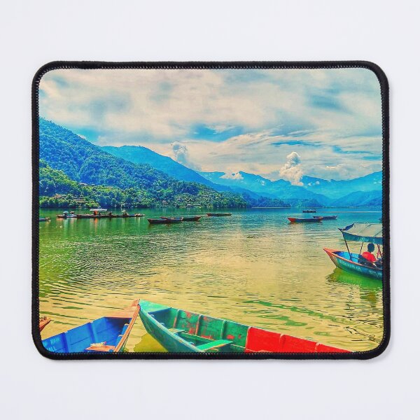 Item preview, Colorful Boats on Fewa Lake, Nepal designed and sold by Faruk Kalkan Travel Gallery.